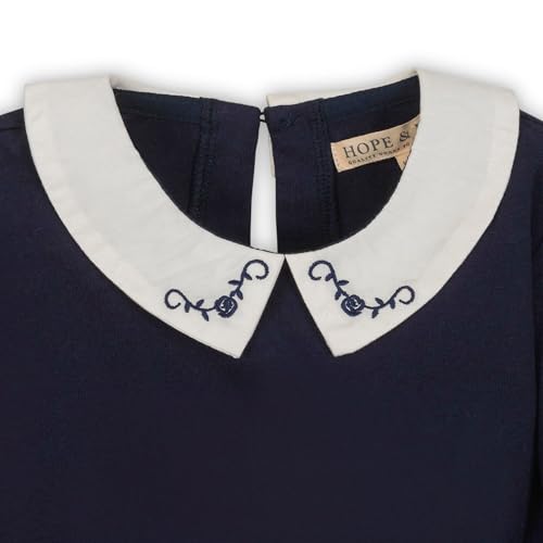 Image of Hope & Henry Girls' Peter Pan Mix Media Top