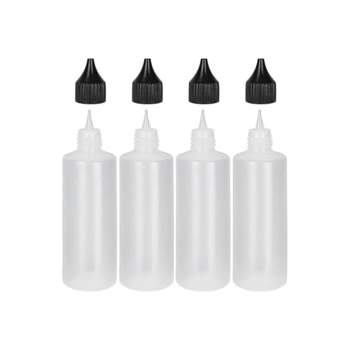 Ideen mit Herz Leerflaschen | Reisegröße | Für je 90 ml Inhalt | Ø 3,7 cm | 12,5 cm hoch | 4 Stück