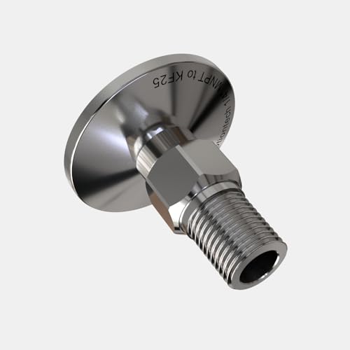 Image of bmotiontech MNPT x KF25 flange fitting (ISO-KF KF25 QF25 NW25) (1 /4 inch MNPT, 1PC adapter only)