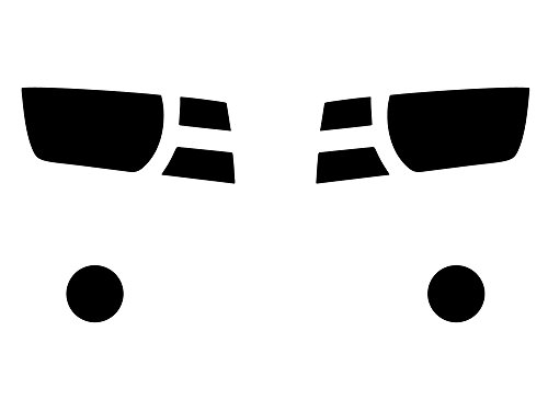 Rvinyl Headlight Tint Covers Compatible with Chevrolet Camaro 2010-2013 - Blackout Smoke