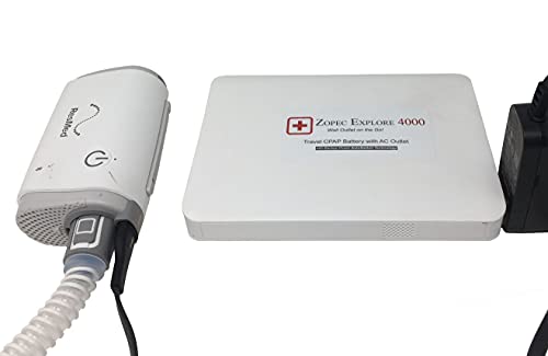 Zopec Discover 4000 ResMed AirMini CPAP Battery (1.5-2 Nights). Finest Backup Energy Battery. Uninterrupted Sleep AutoSwitch Know-how. Prime High quality. FAA Compliant. Only one” Skinny and a pair of lbs!