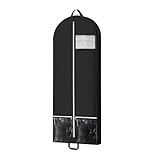 【Organisé】Le sac à vêtements suspendu, doté de deux petites poches transparentes et d'une fenêtre transparente, permet une identification et un accès rapides aux costumes ou vêtements avant les événements ou les .