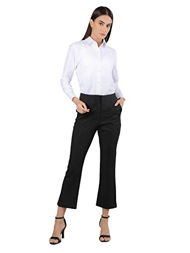 Image of CHKOKKO Women Solid Polycotton Regular Formal Shirt