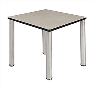 30 in. Square Maple Table & Chrome Post Legs