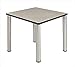 30 in. Square Maple Table & Chrome Post Legs
