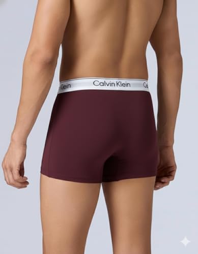 Image of GIIG CK Presents Plain Strechable Micromodal Fabric Underwear for Men (Black,Blue,Wine) Pack of 2 Size M,L, XL, XXL