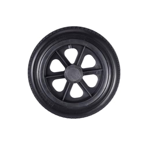 2 pcs Silla de Ruedas Rueda Trasera de 12 pulgadas, ruedas Pu sólidas,acesorios para sillas de ruedas para reemplazar las ruedas traseras, resistentes al desgaste y antideslizantes, Negra