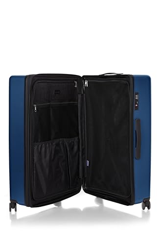 ROBERTO CAVALLI LOGO Luxury 3 Piece Luggage Set, Expandable Hard Shell Suitcases with 8 Spinner Wheels, Combination Lock Large Suitcase Set for Men and Women -Navy Blue3