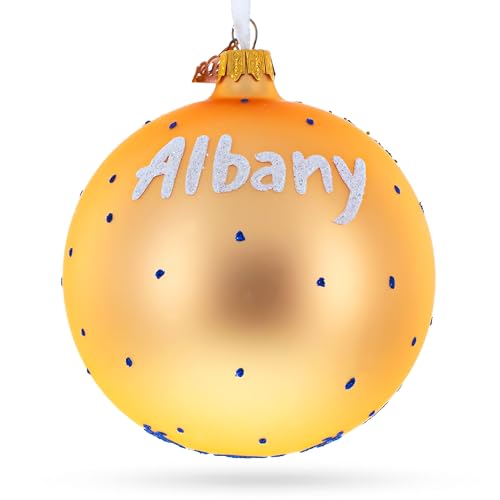 Bola de Navidad de Vidrio de Nueva York Adorno de 4 Pulgadas para Decorar el Salón Familiar 4