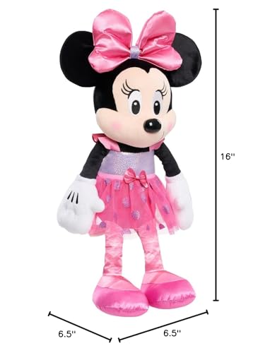 Disney Junior Minnie Mouse 19-Inch Large Minnie Mouse Ballerina Plushie, Officially Licensed Kids Toys for Ages 3 Up by Just Play