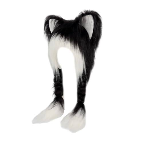Chapeau avec oreilles de chat en fourrure pour cosplay et soirées