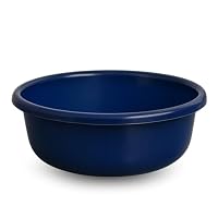 PARENCE.- Rundes Becken 6L – Widerstandsfähige Kunststoff-Waschwanne 32 cm | Mehrzweckbecken für Geschirr, Wäsche, Küche oder Garten, Bleu