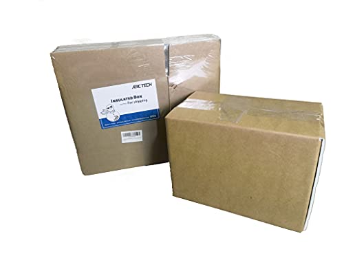 ARCTECH styrofoam cooler insulated shipping foam Aluminum foil box X 5packs , small size useful space 9X4.7X6\'\' Insulated delivery mail mailing carton for fresh, frozen sea food, milk, meat.