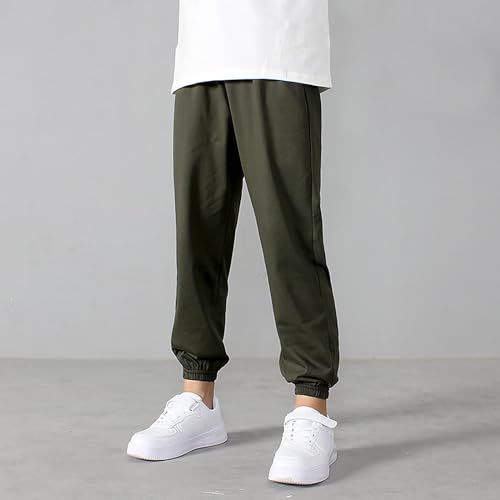 Kids Boys Girls Cotton Linen Pants Loose Fit Harem Pants Elastic Waist Baggy Sweatpants Solid Color Joggers with Pockets2