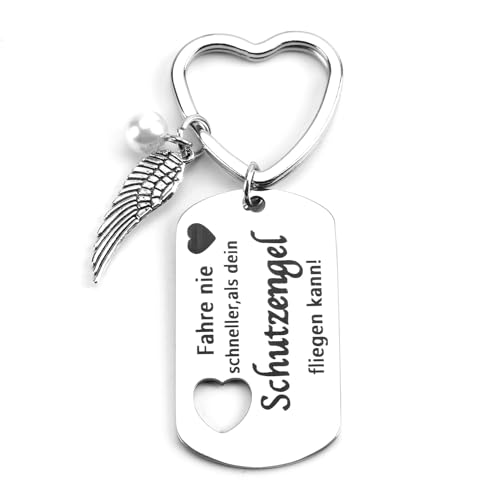 MUCOOS Schutzengel Schlüsselanhänger,Schlüsselanhänger Auto,Geschenk Für Frauen,Führerschein Bestanden Geschenk,Schlüsselanhänger Personalisiert,Schlüsselanhänger Zur Fahrsicherheit