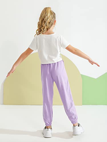 Usaibhir Aesthetic Girls Butterfly Outfits 2 Piece Cute Crop Tops & Pants Set Pullover Crew Neck Sweatsuits Clothes 4-13 Year #TOP3