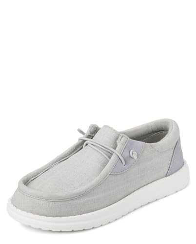 The Children's Place,Boys Casual Slip On Shoes,Grey Canvas,Little Kid,11