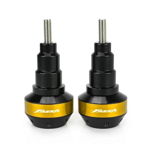 CNC Motorrad-Rahmengleiter-Crashpad CNC-Aluminium Für Yamaha FZ1 FZ6 FZ8 Sturzschutz Motorschutz Rahmen-Sturzpad(Gold)