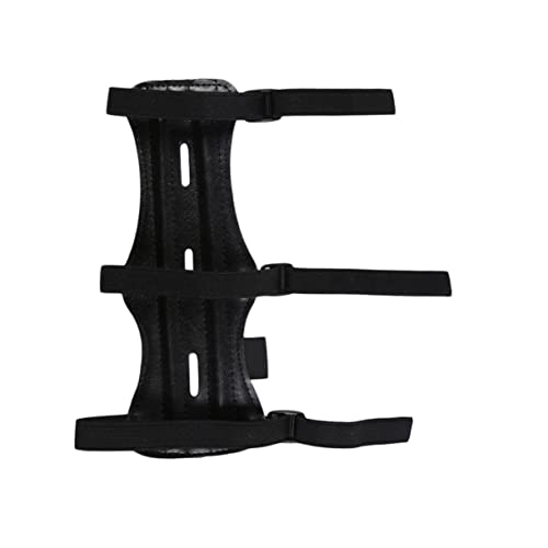 Happyyami Leather Adjustable Arm Guard Triple Buckle Strap Protective Gear for Archery Shooting Lightweight Forearm Protector for Right Left Handed Use for Hunting and Practice
