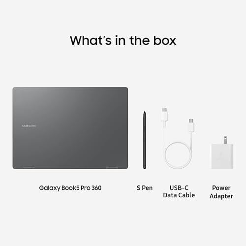 Samsung 16 Galaxy Book5 Pro 360 Copilot+ PC, AI Business Laptop, Windows 11 Pro, Intel Core Ultra 7 Processor 258V, 3K AMOLED Touchscreen, 32GB / 1TB, 120HZ, 2025 Model NP964QHA-KG2US, Gray - image 9