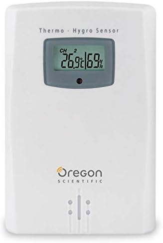 Oregon Scientific THGR122NX Water Resistant Remote Sensor W/ LCD Display Measures and Displays Humidity & Temperature from -22F to 140F