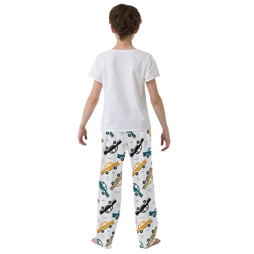 Cartoon Cars Hand Drawn Boys Pants for Kids Jogger Pants with Pockets S-XL3