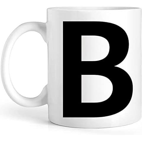 Taza personalizada con letra B del alfabeto Cover