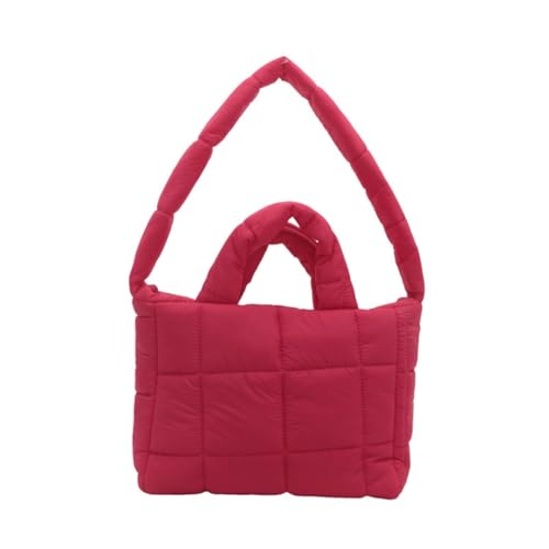 Puffer Tote Bag Quilted Crossbody Bags for Women Lightweight Puffy Shoulder Handbag Large Bubble Purse Work Gym Bag