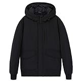 【Poliéster + Duck Down】 - La chaqueta de plumón para hombre está hecha de 100% poliéster. Se prefieren telas de alta densidad, y el relleno de pelo largo es efectivo para prevenir el fenómeno de la perforación. Diseño engrosado, la superficie se siente ligera, suave y lisa. Toque confortable.