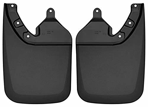 Image of Husky Liners Custom Mud Guards | Fits 2016-2023 Toyota Tacoma w /OEM Fender Flares | Rear Set, 2-pc Black - 57941