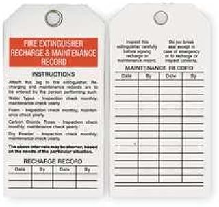 Industrial Grade 2RMX5 Inspection Tag, Fire Extinguisher, Pk 25