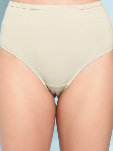 Image of Shasmi Women's High Coverage Cotton Hipster Panties | Super Combed Mid Rise Briefs | Mid Waist Printed Underwear for Women | Soft Breathable Everyday Comfort Innerwear (Pack of 3)