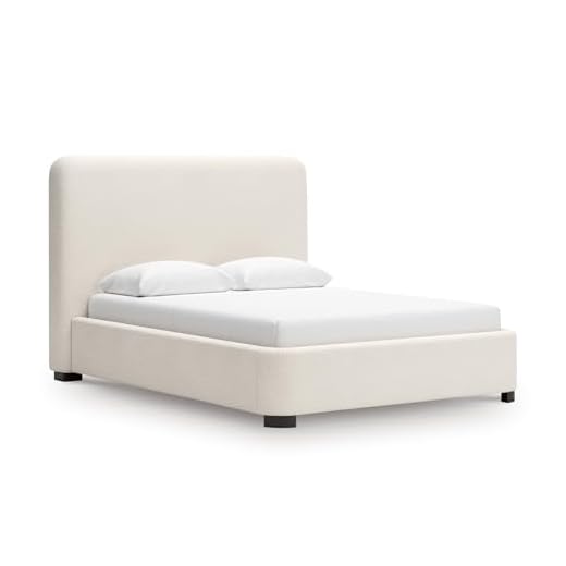 Upholstered Queen Bed in Beige