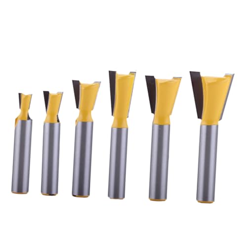 OSALADI Milling Cutter for 6pcs 8mm Handle Set Wood Carving Blade Engraving Machine Cutting Head Easy Install Smooth Cutting