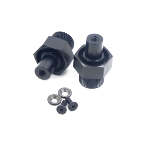 FLMLF Alloy Front Hex Hub 24mm Wheel Axle for 1/5 HPI ROFUN ROVAN King Motor Baja 5B 5T Rc Car Parts (Black)