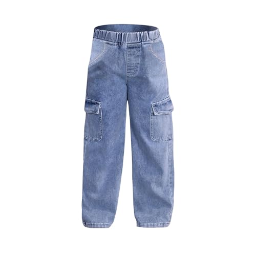 Baggy Jeans Jungen - Weite Beine Straight Fit, Elastischer Bund, Y2K Style Für Teenager