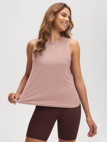 Image of ODODOS Women's Performance Tank Ultra Soft odSTRATUM Tech Sleeveless Tee Shirts High Crew Neck Pullover Top
