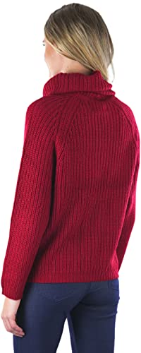 Image of ToBeInStyle Women's Classic Knit Fold Over Turtleneck Pullover