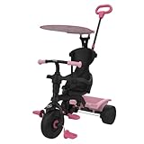 Zoomee Trike 4 in 1 – Unicorn Dream – Modalità blocco genitori, barra di sicurezza rimovibile, sistema di blocco di sicurezza e ruote resistenti agli urti, parasole UV regolabile – Età 10-36 mesi.