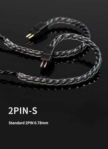KZ ZST IEM Cable, Type-C USB C Earbuds Cable, KBEAR CX01 OFC in Ear Monitor Headphone Cords for ZS10 PRO, ZS12 PROX, ZSN PRO, EDX PRO, ZAR, ZA12, Castor, ZAS, PRX, CCA CRA (2Pins with Mic, Black,1.2m)