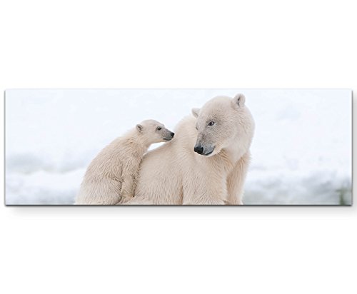 Paul Sinus Art WTD Toile décorative Motif ours polaire avec garçon 150 x 50 cm