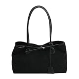 Gyios Sac à Main Femme Élégant Vintage Imitation Femmes Bandoulière Mode Grande Capacité Sorties Déplacements Noir