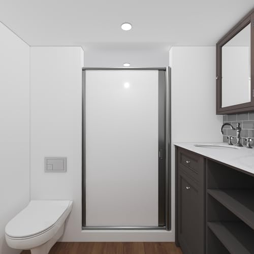 Nautilus 65"x36" RD RV Shower Door Opaque Plain Nickel