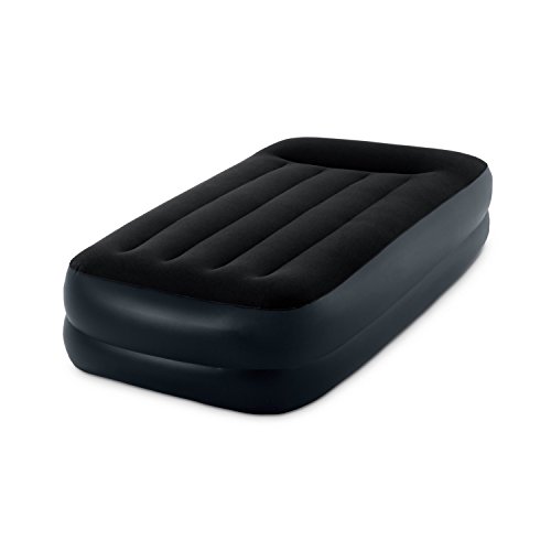 Intex Dura-Beam Standard Series Pillow Rest Raised Airbed w/ Built-in Pillow & Electric Pump, Bed Height 16.5", Twin #1