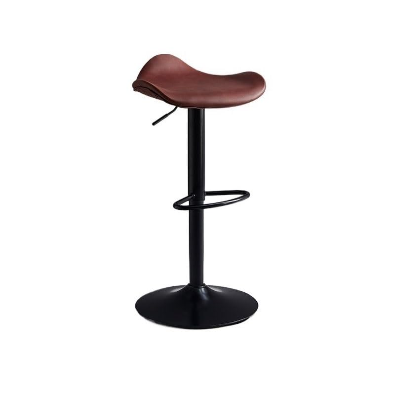 Chaise de bar pivotante rouge avec dossier haut pour un confort de luxe