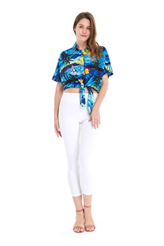 Image of Hawaii Hangover Family Matching Hawaiian Clothes, Sunset Blue | Family matching Hawaiian outfits, Sunset Blue, lightweight rayon, machine washable, tropical print, luaus, cruises