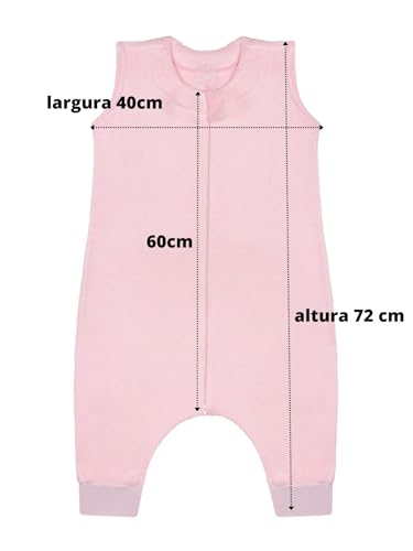 Saco de Dormir Infantil Plush Rosa 1 a 3 anos Pijama Cobertor