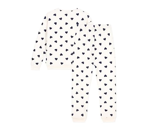 Pigiama in spugna di cotone con stampa a cuori donna - 2