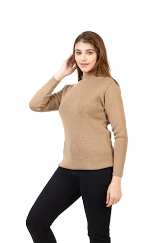 Image of TWENTY ME Winter Wear Casual Solid Acrylic Soft & Warm High Neck Skivvy for Women's