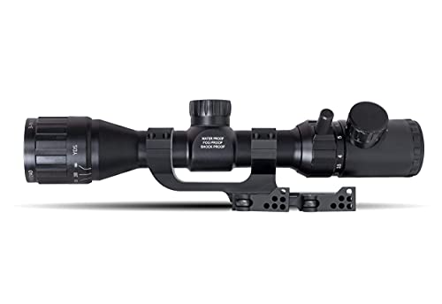 Monstrum 3-9X32 Ao Rifle Scope With Illuminated Range Finder Reticle And Parallax Adjustment | Zr252 Quick Release Scope Mount | Bundle #TOP10